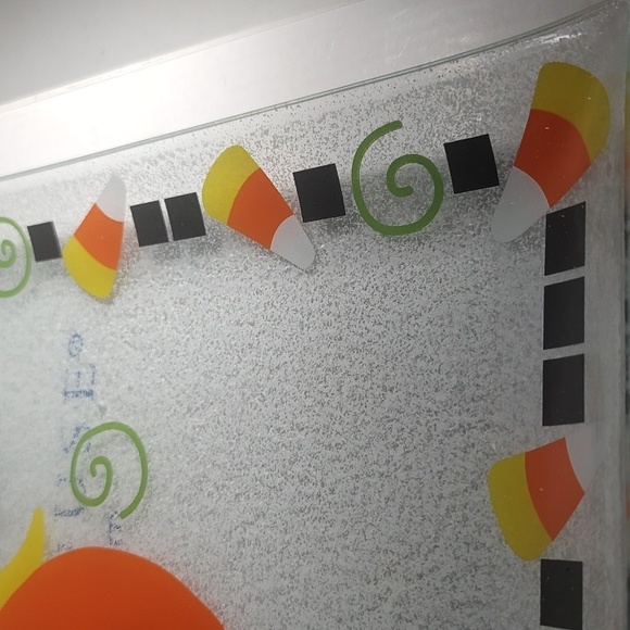 Princess House Halloween Crystal Tray Jack-o'-lantern, Bat, Ghost & Candy Corn - Picture 8 of 8